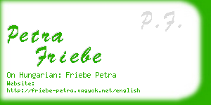 petra friebe business card